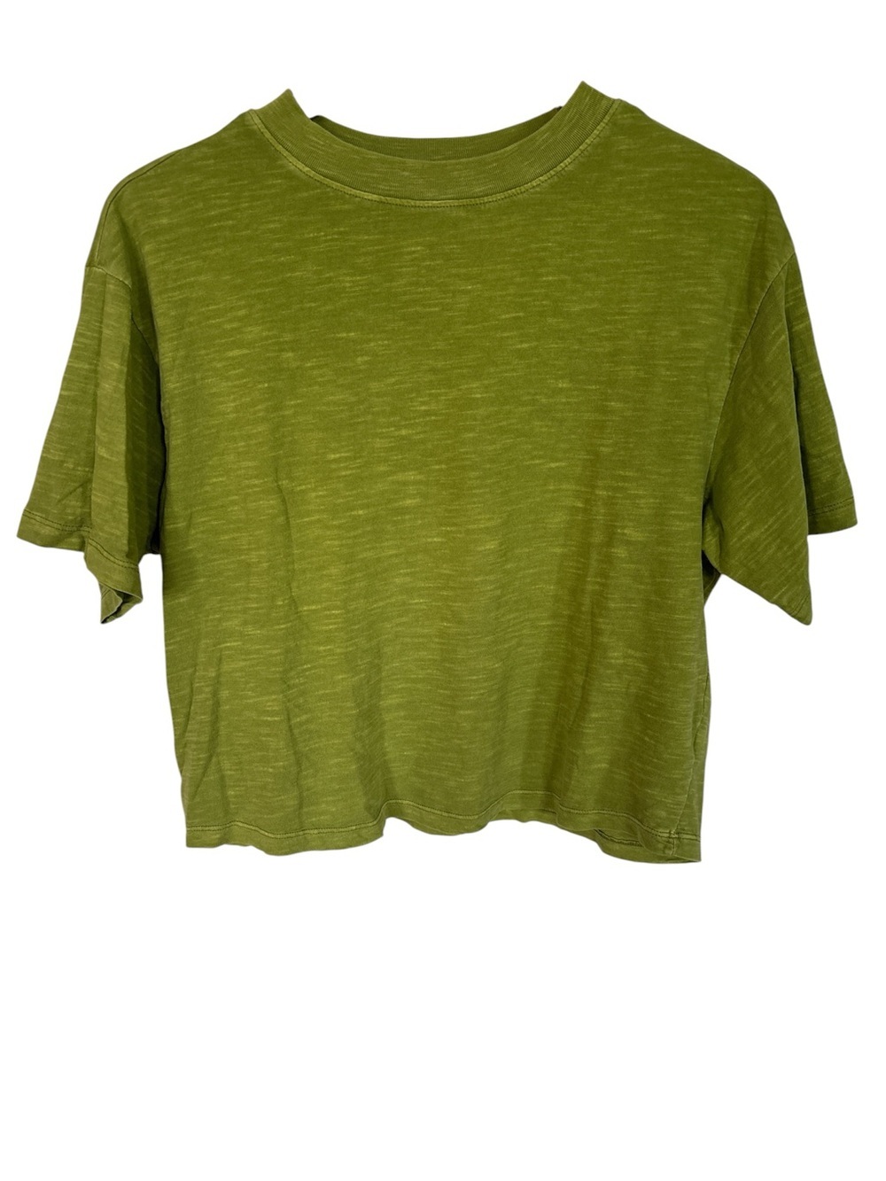Universal Thread Olive Crop Crew Tee
